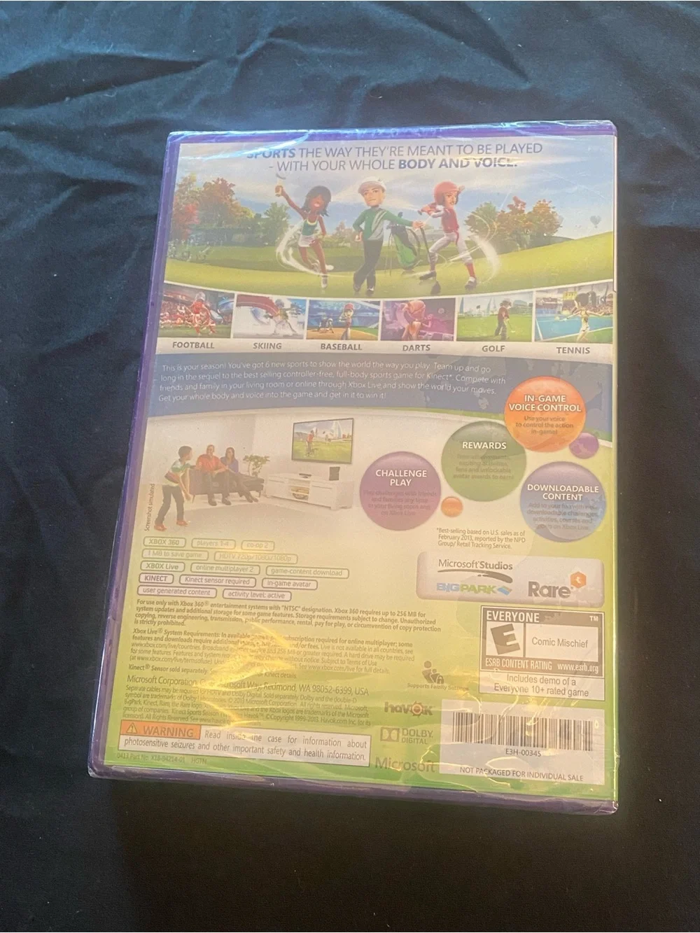 Kinect Sports: Season Two (Microsoft Xbox 360, 2011) Tested EUC